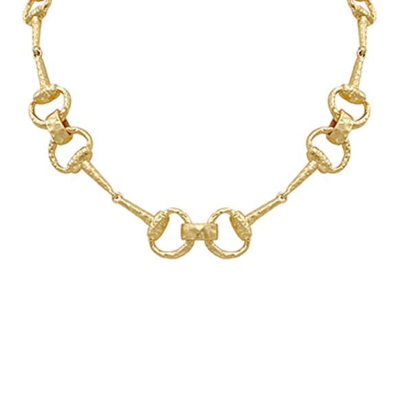 Linked & Textured Horsebit Necklace Set - Picture 3 of 4